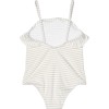 Beige/wit gestreept badpak - Mauricette seersucker swimsuit stripe crisp white/sandy